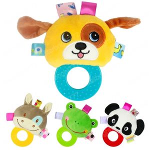 Baby Toys 0-12 Months Newborn Teeth doll Cartoon Soft Plush Animal Rattle Bell Hand Toys Children Gifts