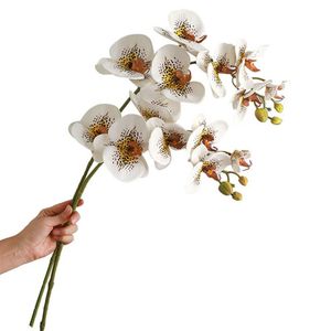 Dekorative Blumen Kränze Köpfe Große Orchidee Silikonschaum Fake Für Zuhause Tischdekoration Indie Room Decor FloresDecorative