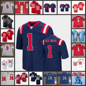 NCAA Personalizado Costume Ole Miss Rebels Jersey Futebol 3 Kentrel Bullock 89 Brandon Buckhaulter 52 Ledarrius Cox 50 Patrick Lucas Jr. Jayden Williams 15 Derek Bermudez