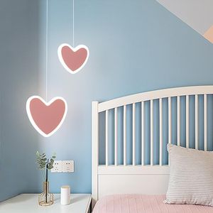 Lampade a sospensione Luci da comodino moderne a LED per soffitti alti Camera da letto Soggiorno Tavolo Lampada a sospensione a sospensione bianca rosa Apparecchio a sospensione