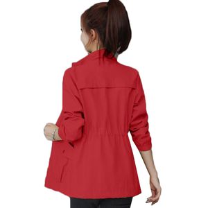 Women's Short Jacket Spring Autumn Casual Windbreaker Stand Collar Tooling Jacket Basic Zipper Coat Tops With Lining 23 220815