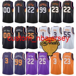 Basquete Jae Crowder Jersey Devin Booker 1 Deandre Ayton 22 Pontes Mikal 25 Chris Paul 3 Cameron Johnson 23 Payne Valley