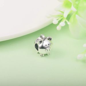 Authentic 925 Sterling Silver Beads Cute Piggy Bank Charms Fits European Pandora Style Jewelry Bracelets & Necklace DIY Gift For Women 799549C00