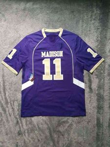 Custom Men's James Madison S Football Jersey #11 Purple Men Women Youth Add Any Name Number Xs5xl
