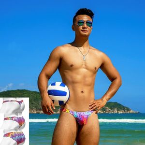 Wholesale sexy swim resale online - Men s Shorts Men Beach Tight Low Waist Sexy Swimwear Swimming Gay Bikini Half Pack Hip Trunks Thong Swim Briefs Swimsuits