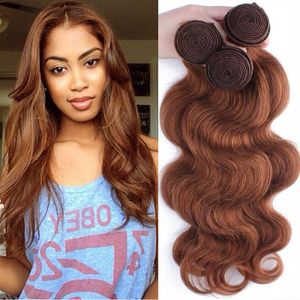 Wholesale virgin hair 33 color resale online - Malaysian Indian Brazilian Virgin Hair Bundles Peruvian Body Wave Hair Weaves Natural Color j Human Hair E235g