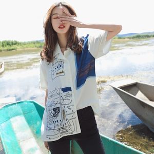 Bluzki damskie koszule kobiety Tops Summer 2022 Tunec Graphic Tees w stylu koreańskim ubrania boho damskie ubrania bluzka TA1037Women