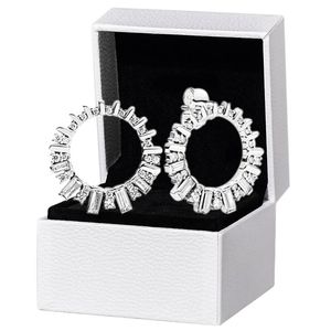 Brinco de diamante CZ Sparkling Beauty Glacier Stud 925 Silver Sterling Box Original para Pandora Women Girls Brincos de presente de casamento