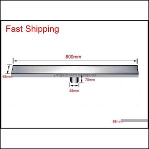 Drenaj musluklar duşlar Accs ev bahçesi 80cm paslanmaz çelik lineer duş drenaj 800mm kanal atma zemin drenaj jllnhk bdefight damla d