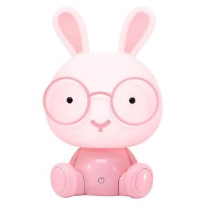 Table Lamps Third Gear Dimming Cartoon Pig Bear Modeling Children Eye Protection Book Light Touch USB LED Christmas GiftsTableTable