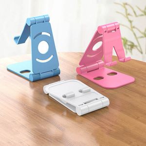 Party Favor Plastics Creative Desktop Cell Phone Holder Double Folding Portable Phone Stand Lazy Tablet Stands Cell-phone Shelf Advertising Promotion Gifts ZL0957