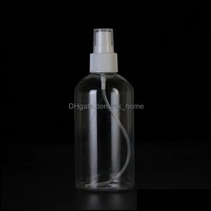 Förpackningsflaskor Office School Business Industrial 250 ml Pet Plastic Transparent Round Shape Bottle For Cosmetics Liquid Hand Sanitizer Dis