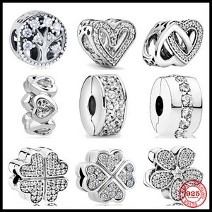 Wholesale pandora charms hearts resale online - 925 Sterling Silver Dangle Charm Sparkling Freehand Heart Entwined Hearts Bead Fit Pandora Charms Bracelet DIY Jewelry Accessories