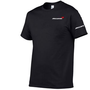 Homens de verão T-shirt McLaren Summer uniforme personalidade impressão 100% camisa de algodão camisa tripulação t-shirt moda tendência estilo de corrida 220407