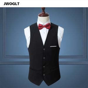 Gilet da uomo di alta qualità per uomo Gilet da uomo slim fit Gilet da uomo bianco nero Gilet Gilet da lavoro senza maniche formale formale 210412