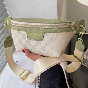 Luxury Designer Women Fanny Pack Quality Leather Waist Bag Fashion Shoulder Crossbody Chest s Brand Handbag Female Belt J220705