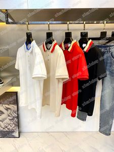 22ss Men Women Designers t shirts tee Lapel letters short sleeve Man Crew Neck paris Streetwear red blue black xinxinbuy S-XL