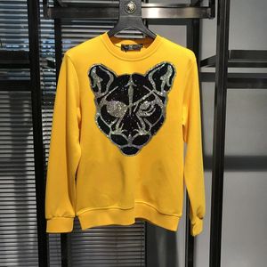 Erkek Hoodies Sweatshirts Moda Kış Tasarımı Artı Kadife Erkekler Hoodie Crew Boyun Koreli Basit Matkap Hayvan Alışımcı's