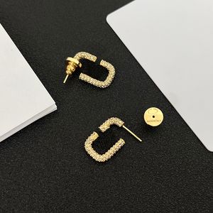 Designer Designer Hoop Kolczyki Stud Moda Biżuteria Damskie Luksusowe Diament Kolczyk Złoty Mężczyźni Hoops Kolczyk Biżuteria Listów Ear Studs 2203301d