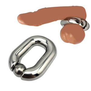 Ball Stretcher Weight 304 Stainless Steel Man Heavy Duty Enhancer Cock penis Ring Trainer Scrotum Pendant BDSM CBT sexy Toys