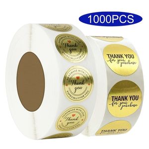 1000Pcs Japan Cute Thank You Sticker Seal Label Hand Made Heart Kawaii Stationery Wedding Christmas Gift Scrapbooking Material 201006