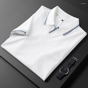 Men's T-Shirts Minglu Cotton Male Luxury Short Sleeve Business Casual Simple Mens Fashion Slim Fit Summer Man 3XLMen's Mild22