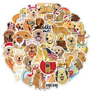 Impermeabile 10/30/50 pezzi simpatico animale Golden Retriever cane Graffiti adesivi Kawaii Cartoon decalcomanie laptop telefono diario giocattoli per bambini Decor adesivo adesivo per auto