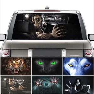 Car Stickers Rear Windshield Sticker Waterproof Single-sided 130 70cm Scary Window Funny Devil StickerCar