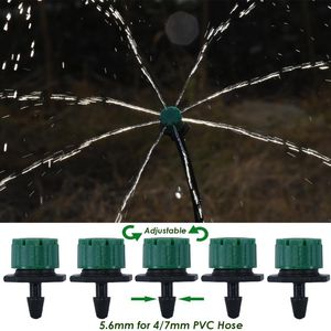 Watering Equipments Greenhouse 30-800PCS 4-Type Garden 1/4'' Adjustable Micro Nozzle Drip Irrigation System 4/7MM Sprinkler Emitter