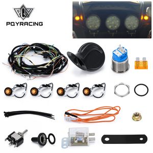 دراجة نارية Universal Turn Turn Light Horn Kits Kits Motorcycle Trans Kit مع تسخير الأسلاك لـ UTV/ATV/RZR CAN-AM KAWASAKI PQY-CDD13