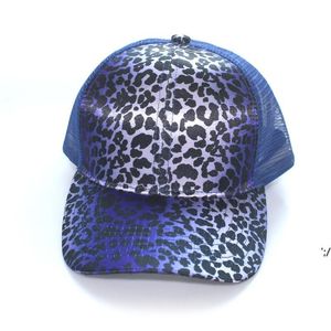 Sun Hats Activity Stree Parade Hat Leopard ponytail Baseball Net Cap Adjustable Sunhat LJJF14263