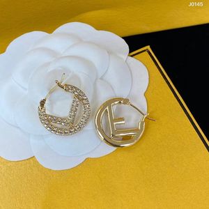 Gold Hoop örhängen designers smycken diamant studsvar