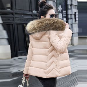 Big Fur Winter Coat Female Jacket Hooded Parka Warm Winter Jacka Kvinnor Wadded Ladies Plus Size 6xl Women's Down Jacket 201126