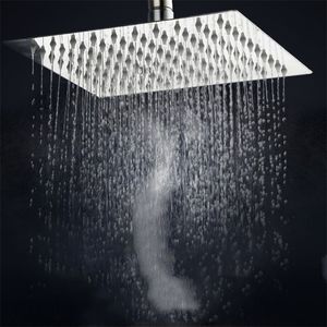 Ultra-Thin Stainless Steel Bathroom Square 6 Inch Shower Large Top Nozzle Rain Bath Head Spray Accessori 220401