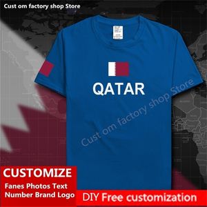 T-shirt State of Qatar T-shirt personalizzata Fans in jersey Nome fai da te Numero T-shirt di marca High Street Fashion T-shirt casual allentata hip-hop 220620