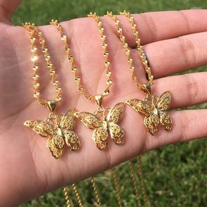 Pendant Necklaces Butterfly Necklace For Women Stainless Steel Butterflies Gold Silver Color Charms Choker Boho Aesthetic JewelryPendant God