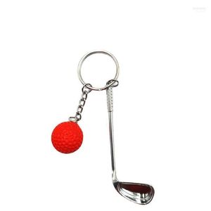 Keychains Golf Ball Key Chain Top Grade Metal Keychain Car Ring Sporting Goods Sportgåva för souvenir RingkeyChains Fier22