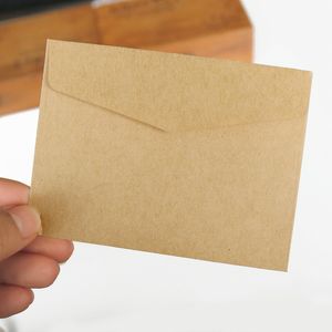 1000 pçs / lote vintage papel kraft envelope saco em branco obrigado cartão cartão de visita armazenamento criativo mini pequeno envelope saco