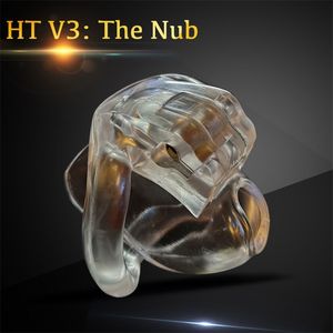 CHASTE BIRD The Nub of HT V3 Male Chastity Device with 4 Rings Small Cage Bio-sourced Penis Cock Belt Adult Sex Toys 220414