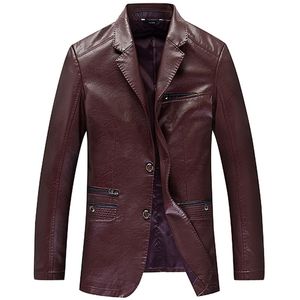 Män äkta läderrockar Ankomstfjäder 100% Sheep Skin Youth Leather Suit Collar Coats Fashion Slim Fit Leather Jacket 201127