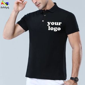 Bomullsskjorta CustomDesign Men and Women Summer Casual Shortsleeved Polo Shirt Printed Team Advertising Shirt 220609