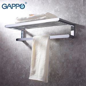 GAPPO Towel Bars holder bath hardware accessories brass towel rack wall mounted bathroom towel holder hanger T200915