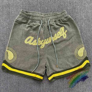 キャンバス印刷askyurselfショーツ男性女性高品質の刺繍ブリーチクロス特大のaskyurself shortst220721