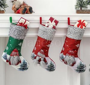 Calza di Natale 3D peluche regalo di Babbo Natale svedese Calzini Festa in famiglia Camino Ornamento da appendere de588