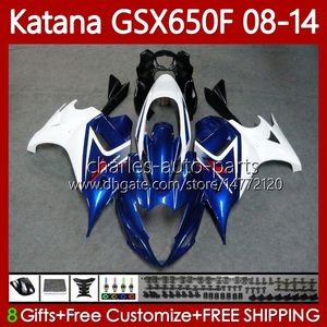 Bodys Kit för Suzuki Katana GSX-650F GSXF 650 GSXF-650 08-14 120NO.44 GSX650F GSXF650 08 09 10 11 12 13 14 GSX 650F 2008 2009 2010 2011 2012 2013 2014 Fairing Factory Blue