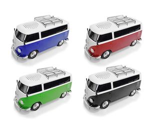 Christmas gift WS-266 colorful speaker car shape mini bus speaker sound box MP3 U disk TF FM function