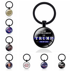 Outros artes e artesanato metal 2024 Presidente dos EUA Eleição Trump Keychain Vote em Trump 2024 Chaves de lembranças de lembrança