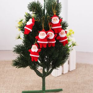 6 Pcs Mini Santa Claus Pendants Hanging Ornament Festival Xmas Decor Christmas Decorations Gifts christmas accessories