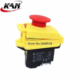 Kedu KJD17 GF Start Stop Switch NVR 2HP 16A&Waterproof Magnetic Emergency Stop 4Pin No Volt Release Pushbutton Switch T200605
