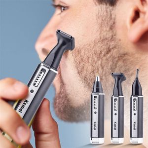 4 in 1 Ricaricabile Uomo Elettrico Naso Orecchio Capelli Trimmer Indolore Donne taglio basette sopracciglia Barba tagliacapelli taglio Rasoio 220712